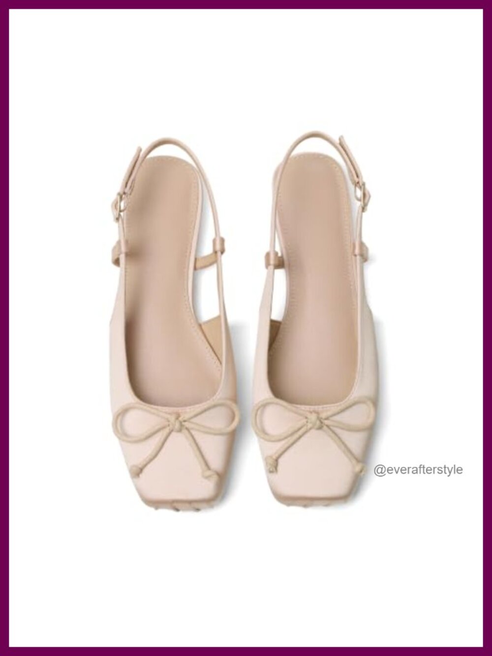 Ballet Flats Slingback Bow Buckle Pumps Satin Dressy Square Toe Flats